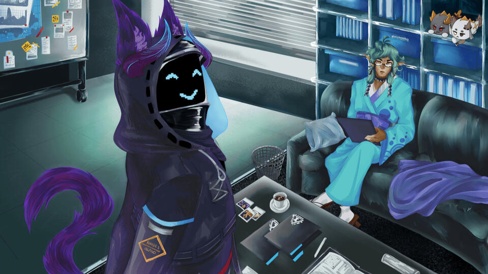 Dr. Casia and Mr. Marimo